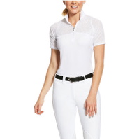 Damen Atemweg 1/4 Reißverschluss Kurzarm Show Shirt
